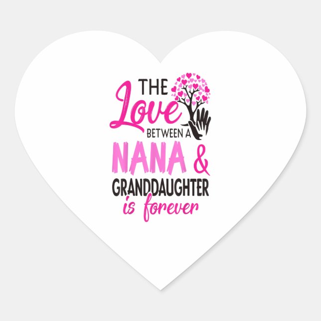 Sticker Cœur l'amour entre une nana et une petite-fille est tou (Devant)