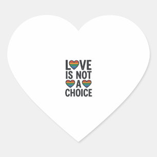 Sticker Cœur L'amour n'est pas un choix Rainbow Pride Vintage T