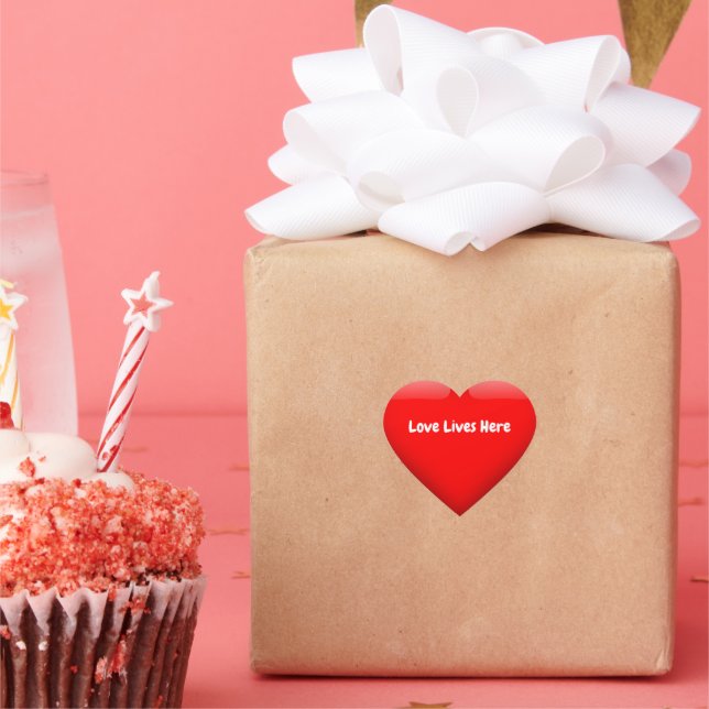 Sticker Cœur L'amour vit ici (Fête)