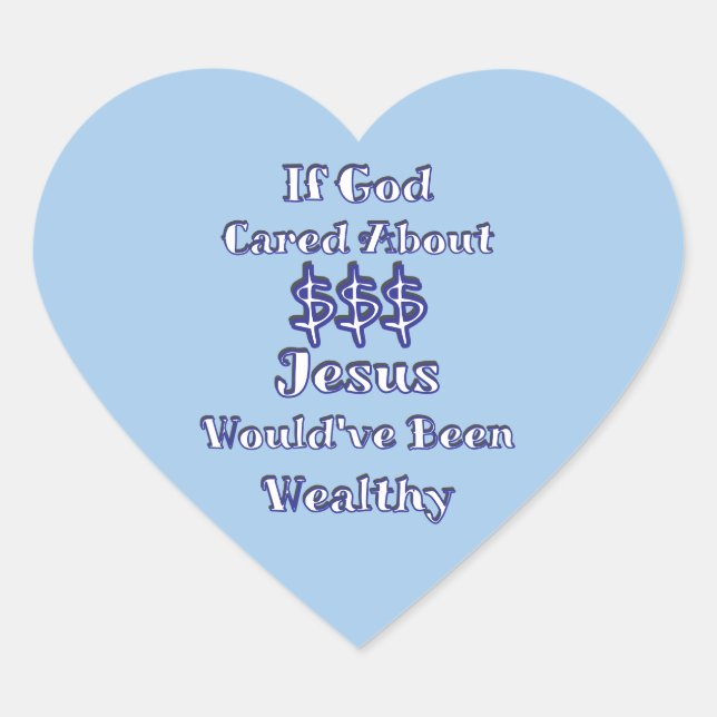 Sticker Cœur L'argent n'est pas tout (Devant)