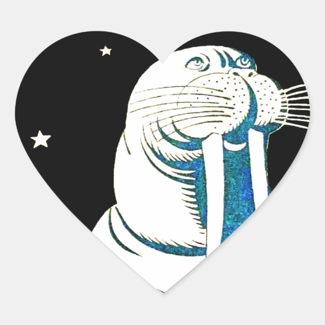 Sticker Cœur L'astronaute Walrus (Devant)