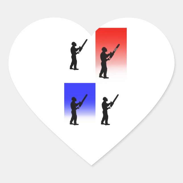 Sticker Cœur L'avortement Tree surgeon christmas (Devant)