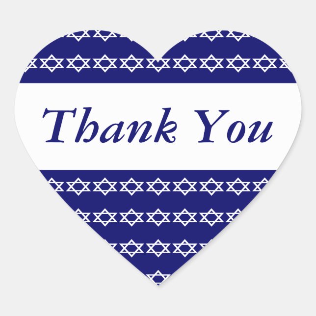 Sticker Cœur Le bar Mitzvah tient des célébrations de bijoux (Devant)