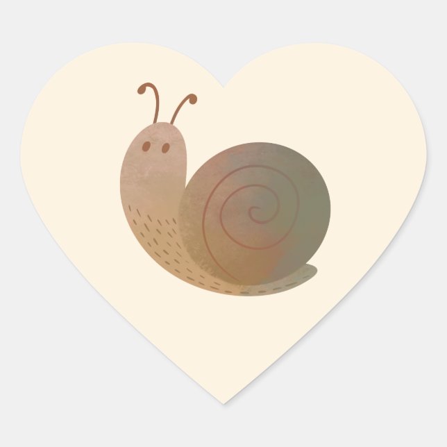 Sticker Cœur Le bon escargot (Devant)