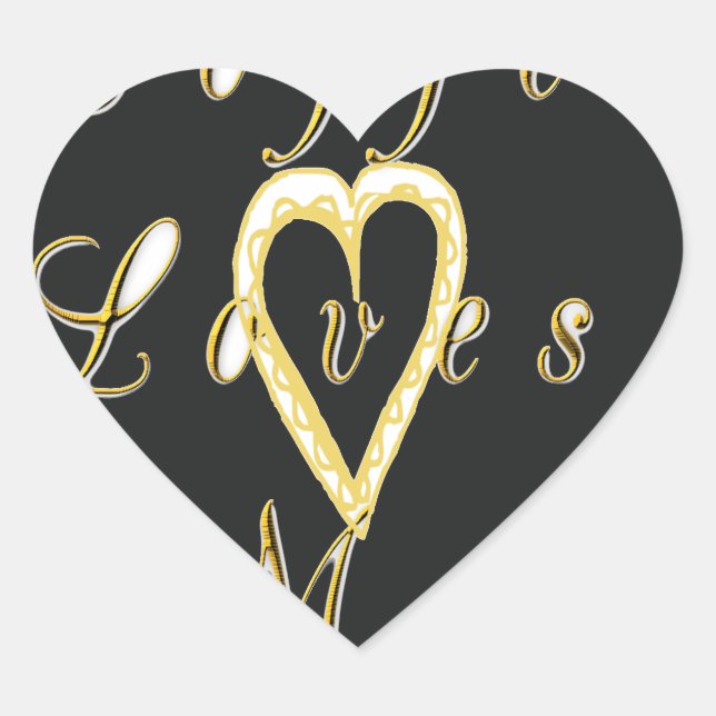 Sticker Cœur Le café m'aime. (Devant)