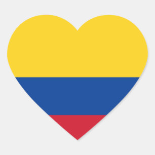 Sticker Cœur Le Coeur du drapeau colombien