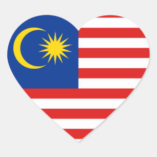 Sticker Cœur Le Coeur du drapeau malaisien