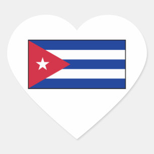 Sticker Cœur Le Cuba - drapeau cubain