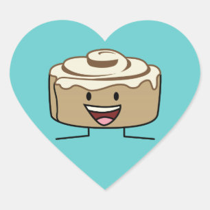 Sticker Cœur Le danois gluant de remous de sucre de pâtisserie