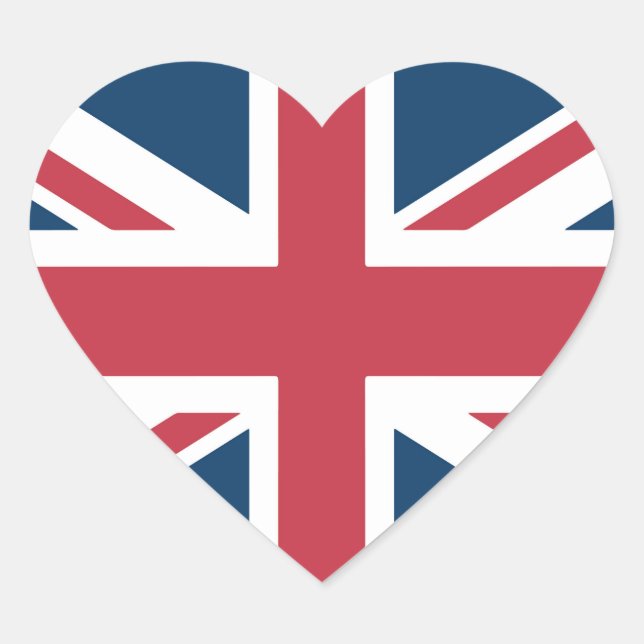 Sticker Cœur Le drapeau britannique Union Jack (Devant)