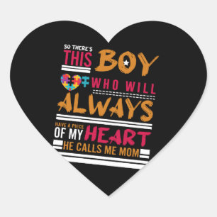 Sticker Cœur le garçon qui aura toujours un coeur de pièce