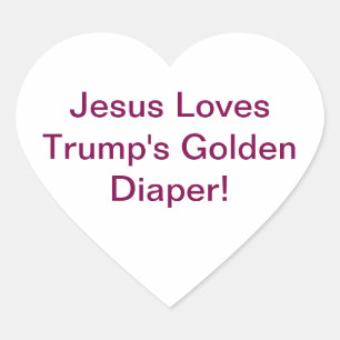 Sticker Cœur Le Jésus Couche de Trump en Or Hankamer Artjunkhau