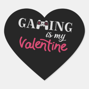 Sticker Cœur Le jeu est mon Saint-Valentin