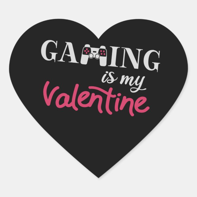 Sticker Cœur Le jeu est mon Saint-Valentin (Devant)