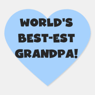 Sticker Cœur Le meilleur grand-père du monde en noir ou blanc