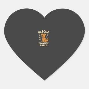 Sticker Cœur Le sauvetage est ma race préférée