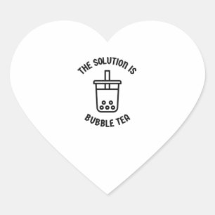 Sticker Cœur Le thé bulle est la solution