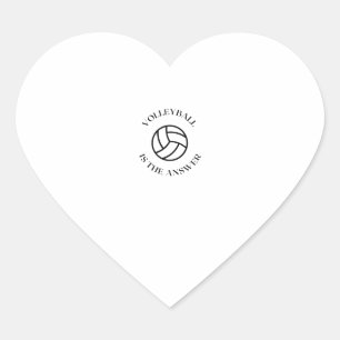 Sticker Cœur Le volley-ball est la réponse