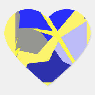 Sticker Cœur L'énergie artistique Abstraite