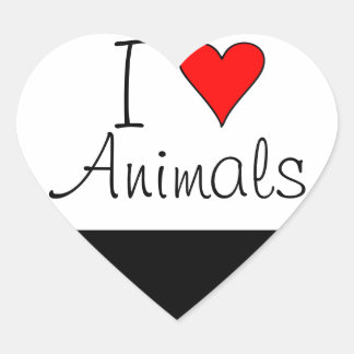 Sticker Cœur Les animaux du coeur