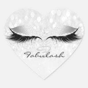 Sticker Cœur Les parties scintillantes Girly de nom de