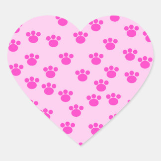 Sticker Cœur Les prints animaux. Rose Light et rose Bright
