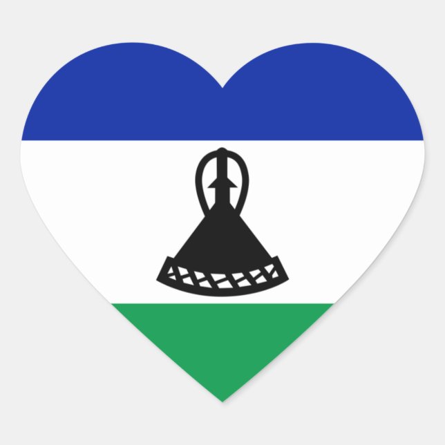 Sticker Cœur lesotho (Devant)