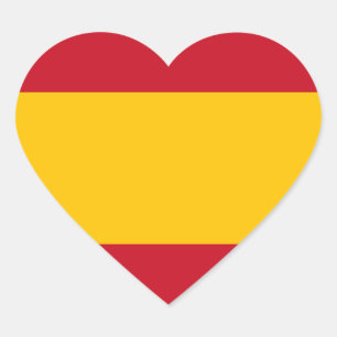 Sticker Cœur L'Espagne/drapeau (civil) espagnol de coeur
