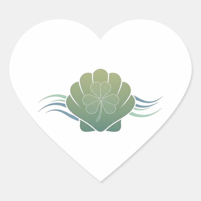 Sticker Cœur Letter B Shamrock Green Beer Glass - St. Patrick  (Devant)