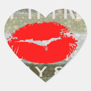 Sticker Cœur Lèvres fraîches, Vibes de pliage : 'Gardez-le frai