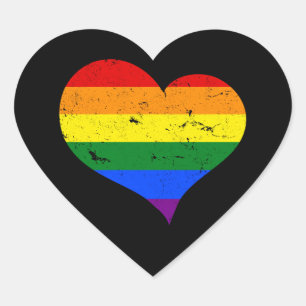 Sticker Cœur LGBT - Lesbian Gay Bisexual Transgenre Coeur