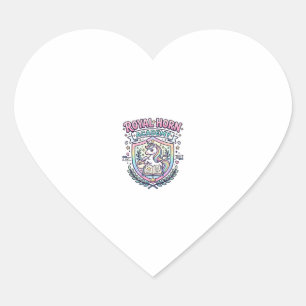 Sticker Cœur Licorne Académie Corne Royale Typographie Gras Imp