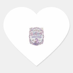 Sticker Cœur Licorne Booktrovert Licorne Mignonne Cadeau Desi