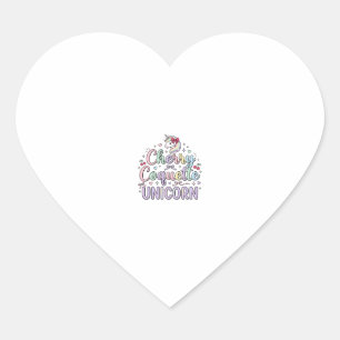 Sticker Cœur Licorne Cherry Coquette Licorne Original Zazzle De