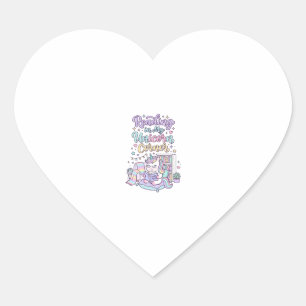 Sticker Cœur Licorne lisant dans mon coin licorne T-shirt paste