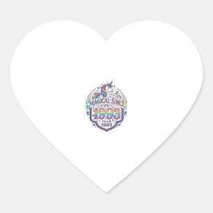 Sticker Cœur Licorne Magique Depuis Année Tendance Impression à