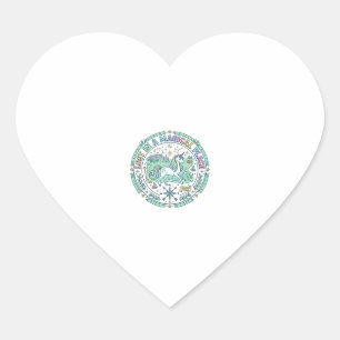 Sticker Cœur Licorne perdue dans un endroit magique Impression