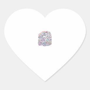Sticker Cœur Licorne Rendre La Vie Magique Typographie Vectorie