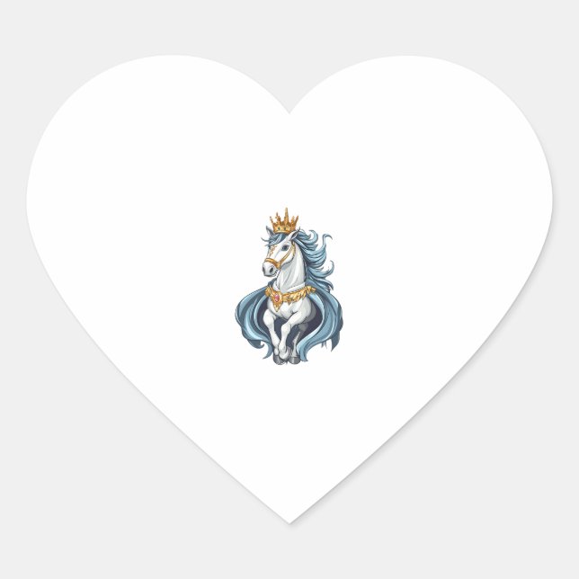 Sticker Cœur Licorne Royal King (1) (Devant)