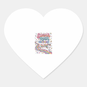 Sticker Cœur Licorne Sugar Rush Licorne Kawaii Place de marché 
