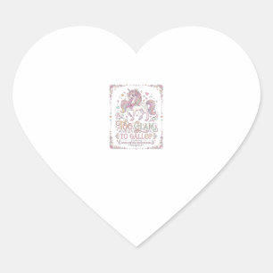 Sticker Cœur Licorne Trop Glamour pour Galoper Vêtements Adorab
