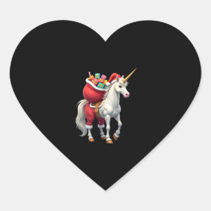 Sticker Cœur Licorne Vilain Blague Drôle Noël Matin Famille
