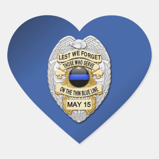 Sticker Cœur Ligne bleue mince (Devant)