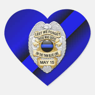 Sticker Cœur Ligne bleue mince