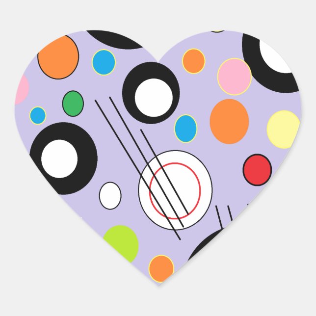 Sticker Cœur Lilac coloré (Devant)