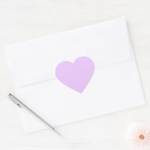 Sticker Cœur Lilac, couleur lilas pastel uni