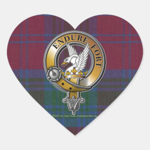 Sticker Cœur Lindsay Tartan & Badge