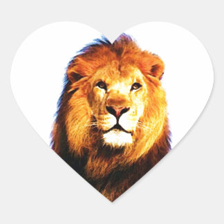 Sticker Cœur Lion