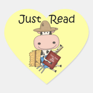 Sticker Cœur Lire juste