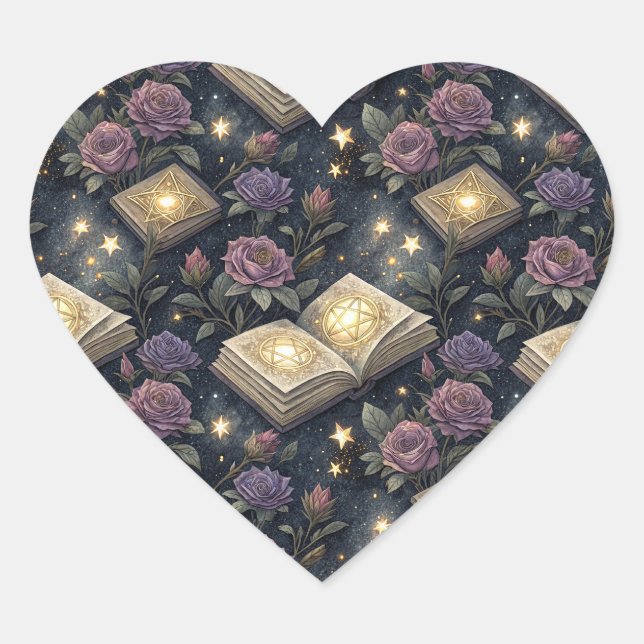 Sticker Cœur Livres Magiques (Devant)